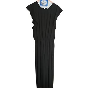 Wilfred Black Ruffle Jumpsuit